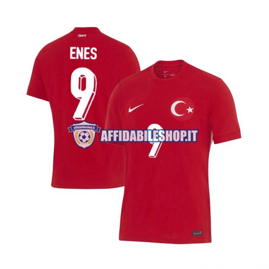 Maglia Turchia Enes Unal 9 Euro 2024 Uomo Manica Corta, Gara Away