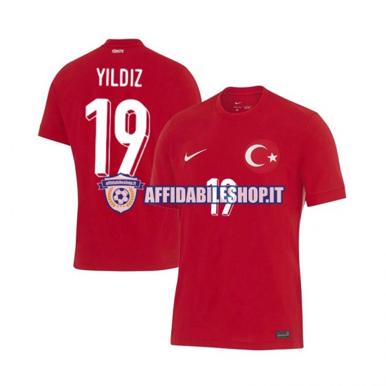 Maglia Turchia Kenan Yıldız 19 Euro 2024 Uomo Manica Corta, Gara Away