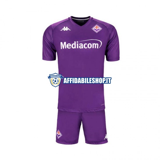 Maglia ACF Fiorentina Rosso 2024-2025 Bambino 3-13 anni Manica Corta, Gara Home