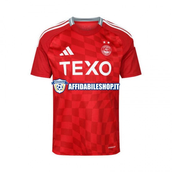 Maglia Aberdeen Rosso 2024-2025 Uomo Manica Corta, Gara Home