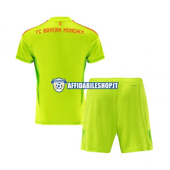 Maglia FC Bayern München Portiere 2024-2025 Bambino 3-13 anni Manica Corta, Gara Home