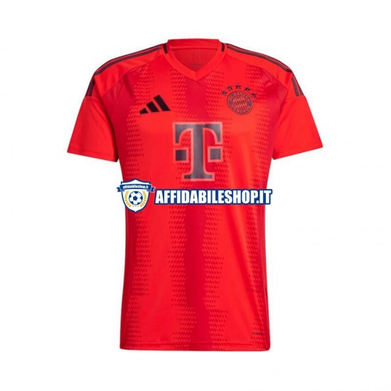 Maglia FC Bayern München Rosso 2024-2025 Uomo Manica Corta, Gara Home