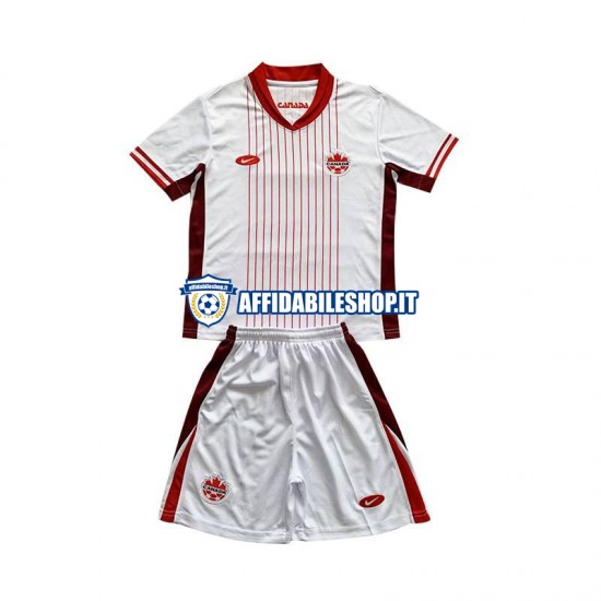 Maglia Canada 2024 Bambino 3-13 anni Manica Corta, Gara Away