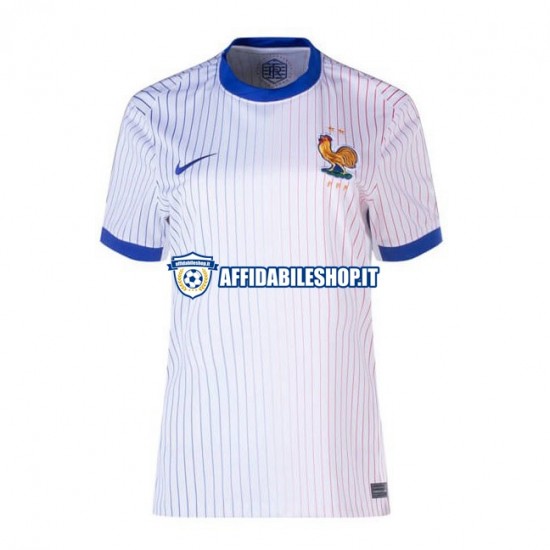 Maglia Francia Euro 2024 Donna Manica Corta, Gara Away