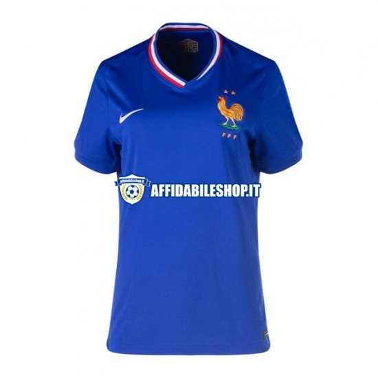 Maglia Francia Euro 2024 Donna Manica Corta, Gara Home