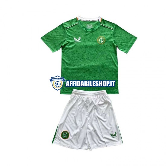 Maglia Irlanda 2024 Bambino 3-13 anni Manica Corta, Gara Home