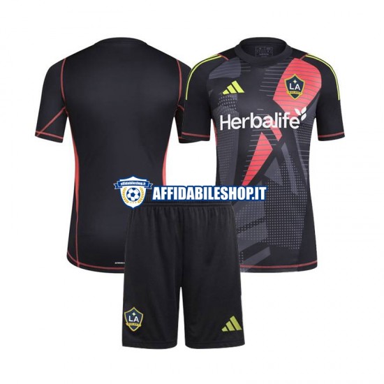 Maglia Los Angeles Galaxy Portiere Nero 2024 Bambino 3-13 anni Manica Corta, Gara Home