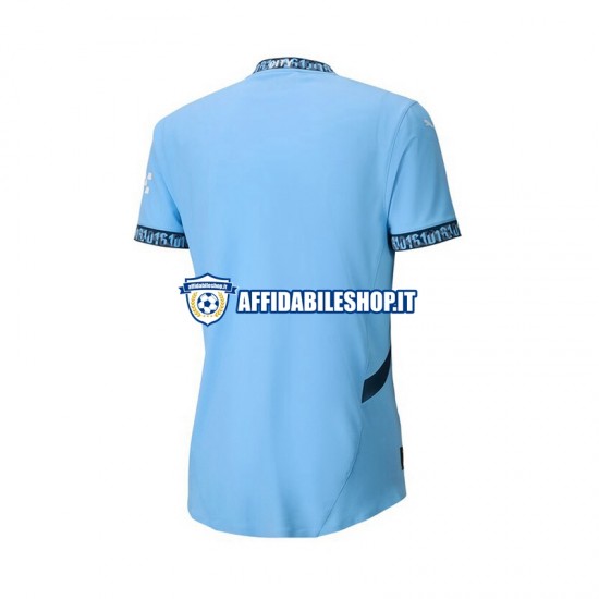 Maglia Manchester City Blu 2024-2025 Uomo Manica Corta, Gara Home