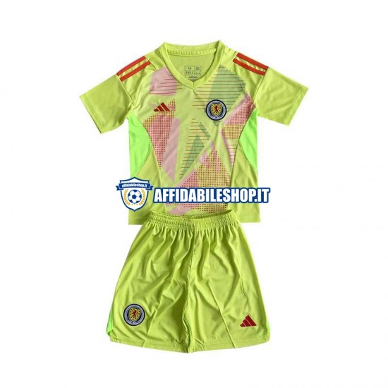 Maglia Scozia Portiere Euro 2024 Bambino 3-13 anni Manica Corta, Gara Home