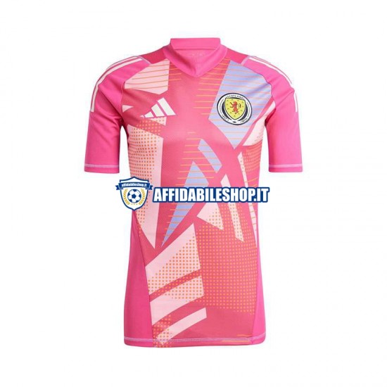 Maglia Scozia Portiere Rosa Euro 2024 Uomo Manica Corta, Gara Terza