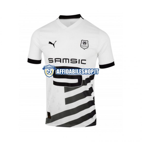 Maglia Stade Rennais Bianco 2023-2024 Uomo Manica Corta, Gara Away