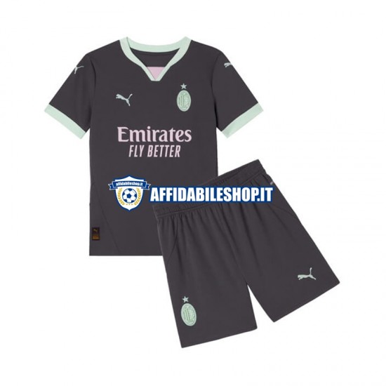 Maglia AC Milan 2024-2025 Bambino 3-13 anni Manica Corta, Gara Terza