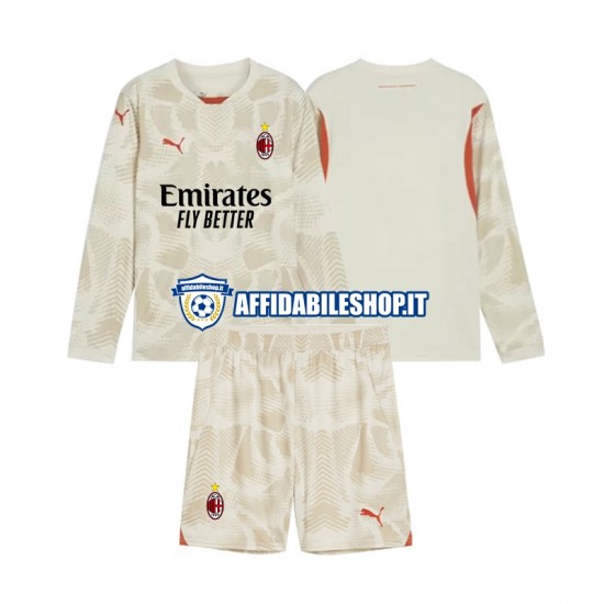 Maglia AC Milan Portiere 2024-2025 Bambino 3-13 anni Manica Lunga, Gara Terza