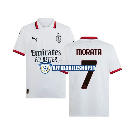 Maglia AC Milan Morata 7 2024-2025 Uomo Manica Corta, Gara Away