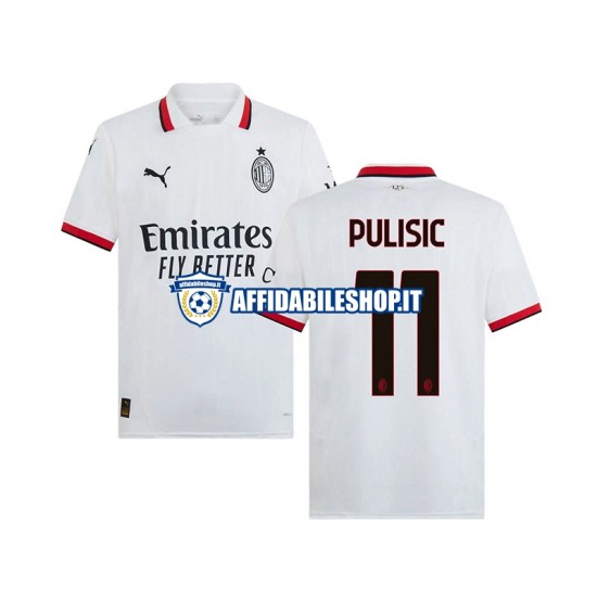 Maglia AC Milan PULISIC 11 2024-2025 Uomo Manica Corta, Gara Away