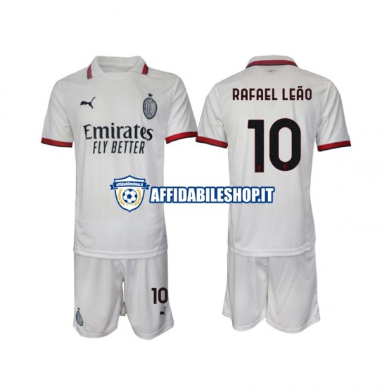 Maglia AC Milan Rafael Leao 10 2024-2025 Bambino 3-13 anni Manica Corta, Gara Away