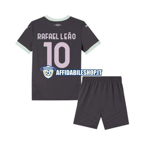 Maglia AC Milan Rafael Leao 10 2024-2025 Bambino 3-13 anni Manica Corta, Gara Terza