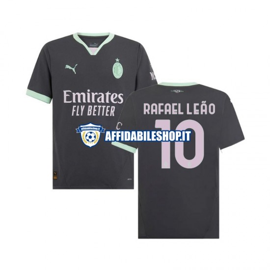 Maglia AC Milan Rafael Leao 10 2024-2025 Uomo Manica Corta, Gara Terza