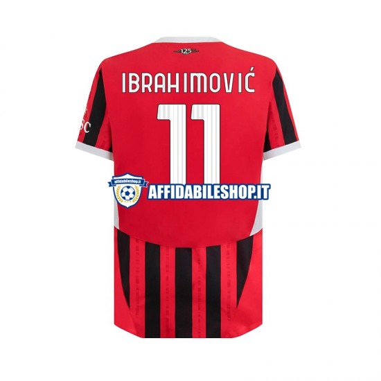 Maglia AC Milan ibrahimovic 11 2024-2025 Uomo Manica Corta, Gara Home