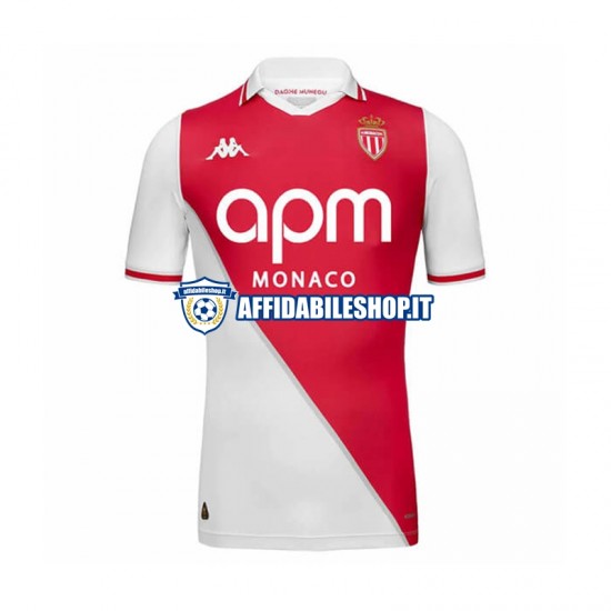 Maglia AS Monaco 2024-2025 Uomo Manica Corta, Gara Home