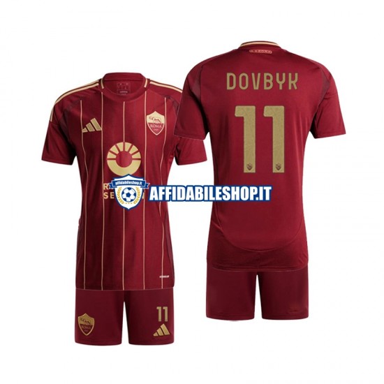 Maglia AS Roma Artem Dovbyk 11 2024-2025 Bambino 3-13 anni Manica Corta, Gara Home