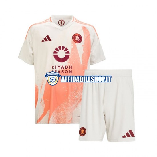 Maglia AS Roma 2024-2025 Bambino 3-13 anni Manica Corta, Gara Away