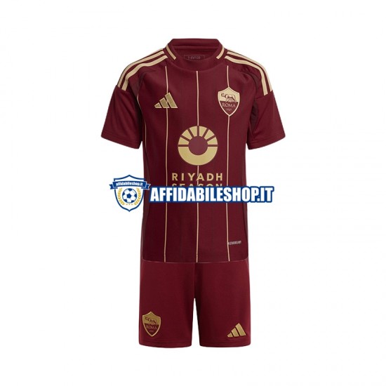 Maglia AS Roma 2024-2025 Bambino 3-13 anni Manica Corta, Gara Home