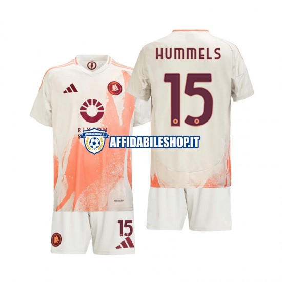 Maglia AS Roma Mats Hummels 15 2024-2025 Bambino 3-13 anni Manica Corta, Gara Away