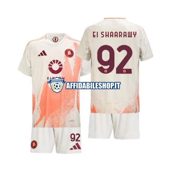 Maglia AS Roma Stephan El Shaarawy 92 2024-2025 Bambino 3-13 anni Manica Corta, Gara Away