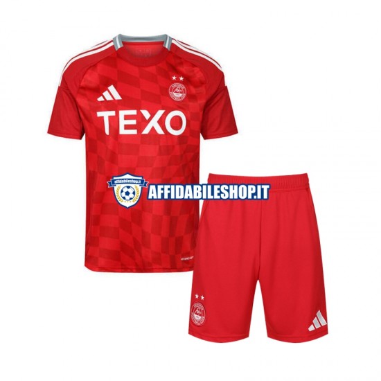 Maglia Aberdeen 2024-2025 Bambino 3-13 anni Manica Corta, Gara Home