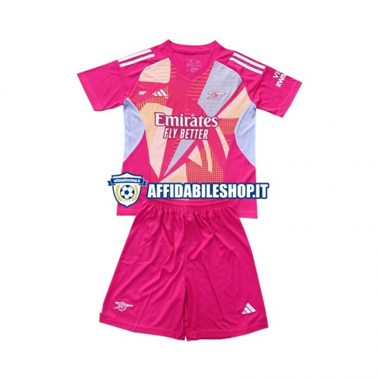 Maglia Arsenal Portiere 2024-2025 Bambino 3-13 anni Manica Corta, Gara Away