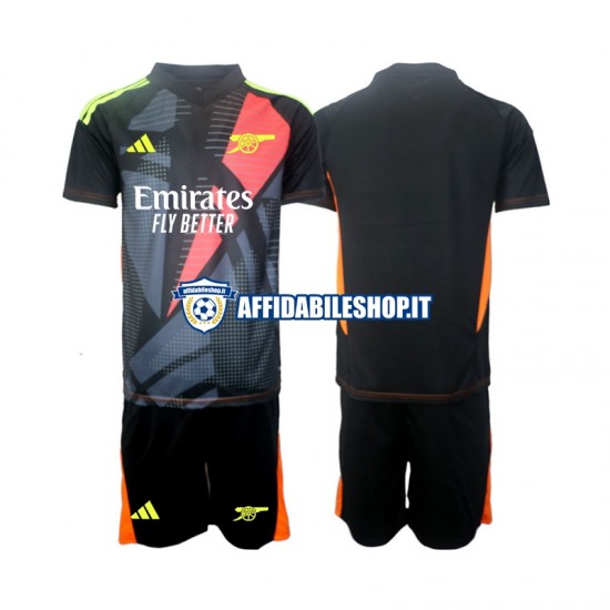 Maglia Arsenal Portiere 2024-2025 Bambino 3-13 anni Manica Corta, Gara Terza