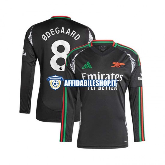 Maglia Arsenal Martin Odegaard 8 2024-2025 Uomo Manica Lunga, Gara Away