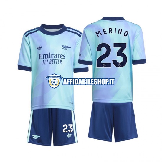 Maglia Arsenal Merino 23 2024-2025 Bambino 3-13 anni Manica Corta, Gara Terza