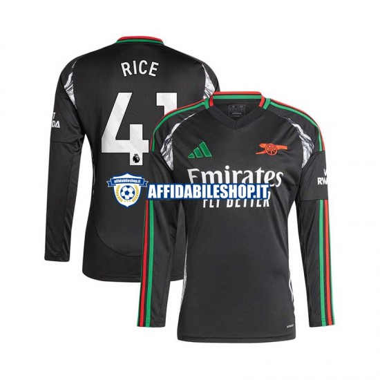 Maglia Arsenal Rice 41 2024-2025 Uomo Manica Lunga, Gara Away