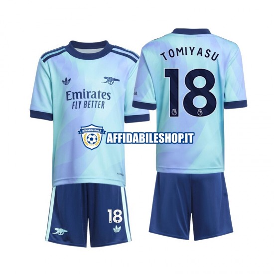 Maglia Arsenal Takehiro Tomiyasu 18 2024-2025 Bambino 3-13 anni Manica Corta, Gara Terza