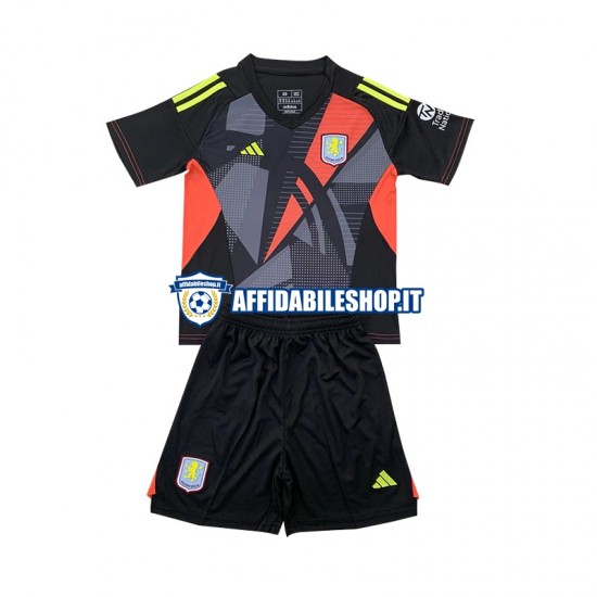 Maglia Aston Villa Portiere 2024-2025 Bambino 3-13 anni Manica Corta, Gara Away