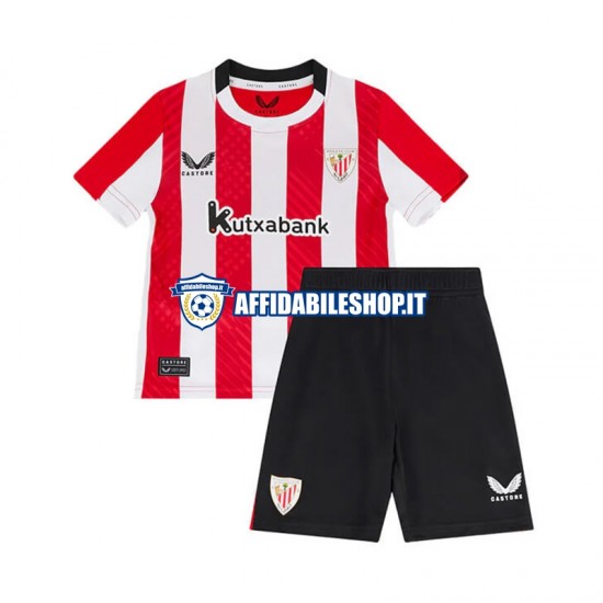 Maglia Athletic Bilbao 2024-2025 Bambino 3-13 anni Manica Corta, Gara Home