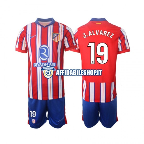 Maglia Atlético Madrid J.Alvarez 19 2024-2025 Bambino 3-13 anni Manica Corta, Gara Home