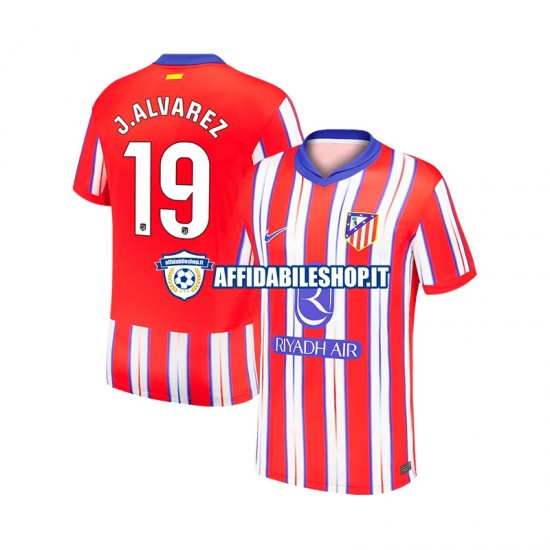 Maglia Atlético Madrid Julian Alvarez 19 2024-2025 Uomo Manica Corta, Gara Home