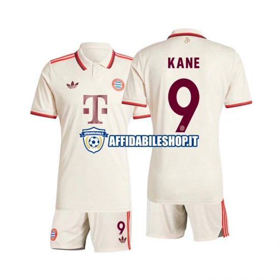 Maglia FC Bayern München Kane 9 2024-2025 Bambino 3-13 anni Manica Corta, Gara Terza