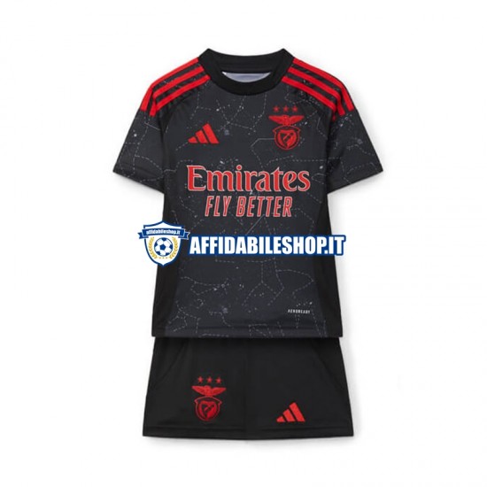 Maglia Benfica 2024-2025 Bambino 3-13 anni Manica Corta, Gara Away