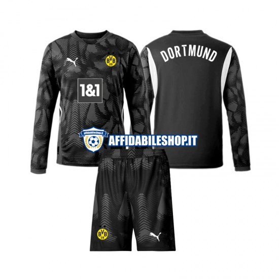 Maglia Borussia Dortmund Portiere 2024-2025 Bambino 3-13 anni Manica Lunga, Gara Quarto