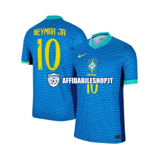 Maglia Brasile Neymar JR 10 2024 Uomo Manica Corta, Gara Away