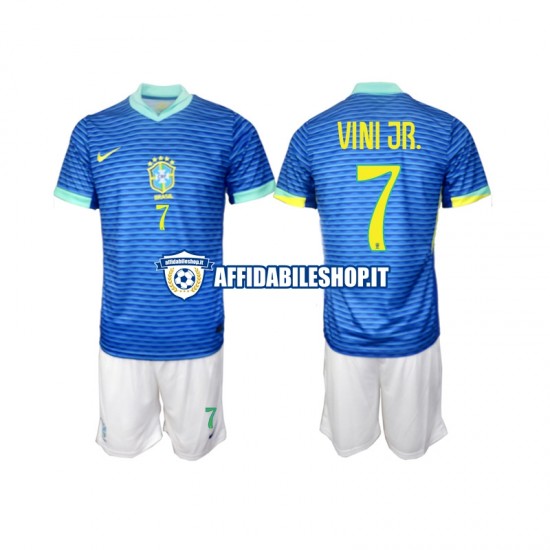 Maglia Brasile VINI JR 7 2024 Bambino 3-13 anni Manica Corta, Gara Away