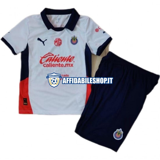 Maglia Deportivo Guadalajara 2024-2025 Bambino 3-13 anni Manica Corta, Gara Away