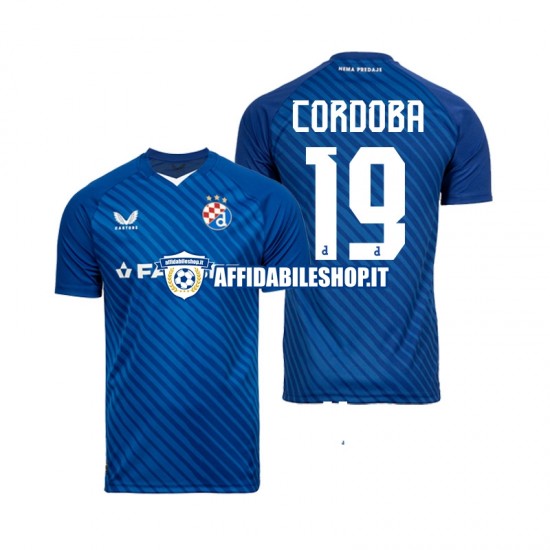 Maglia Dinamo Zagreb Juan Cordoba 19 2024-2025 Uomo Manica Corta, Gara Home