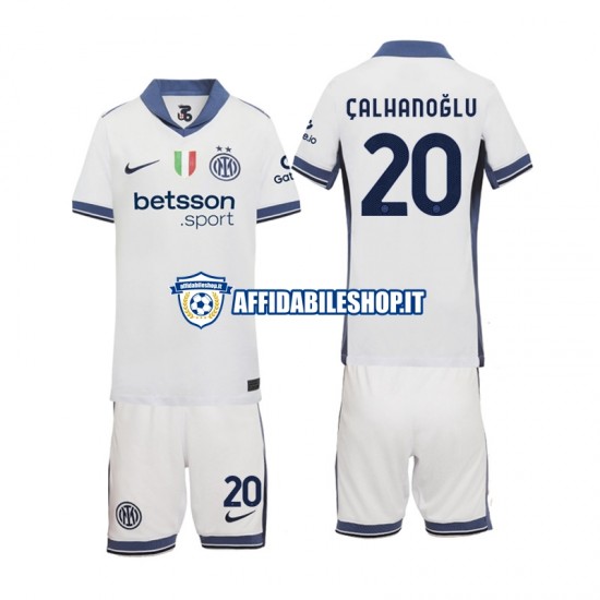 Maglia Inter Milan Hakan Calhanoglu 20 2024-2025 Bambino 3-13 anni Manica Corta, Gara Away