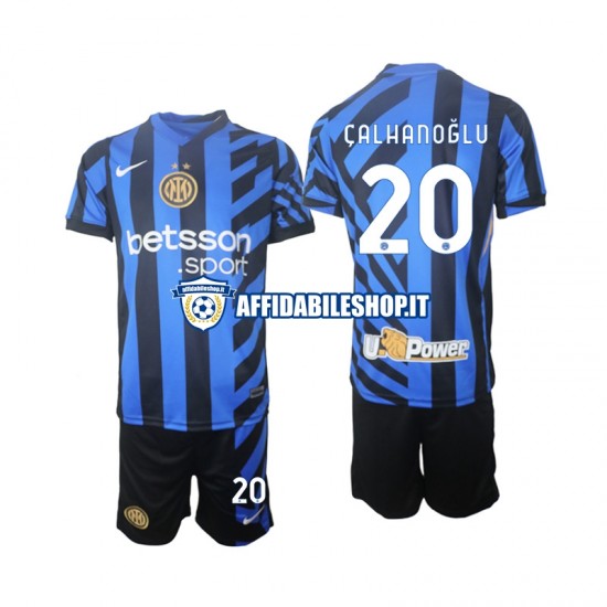 Maglia Inter Milan Hakan Calhanoglu 20 2024-2025 Bambino 3-13 anni Manica Corta, Gara Home