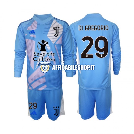 Maglia Juventus Portiere Michele Di Gregorio 29 2024-2025 Bambino 3-13 anni Manica Lunga, Gara Quarto